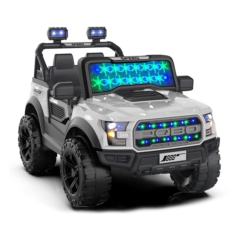 12V dobbeltmotor elbil til børn med fjernbetjening og musik
