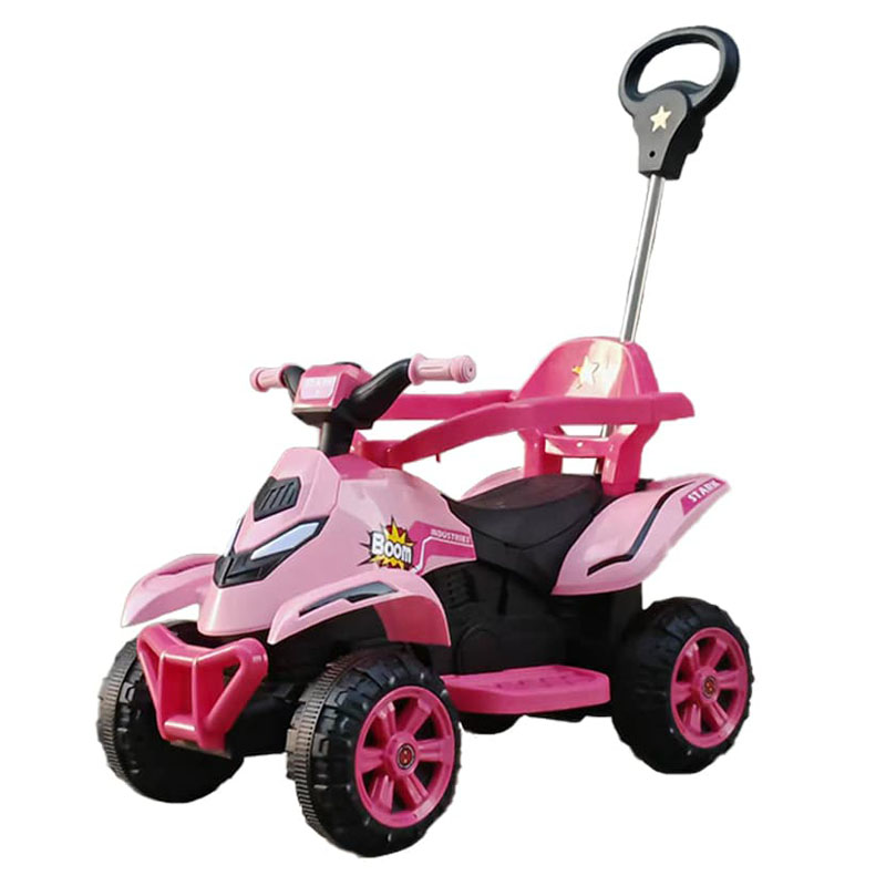 6V Kids Elektrisk ATV med skubbehåndtag, lys og musik