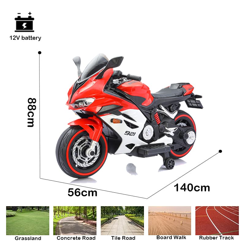 Børnemotorcykel med LED-lys