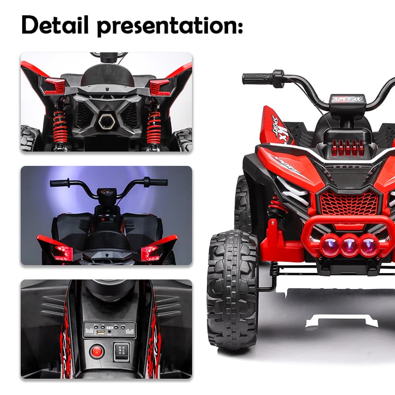 Kids Electric ATV with Hand race & Music & Light