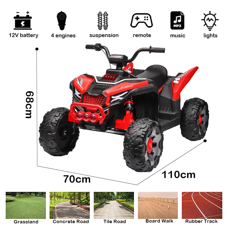 Kids Electric ATV with Hand race & Music & Light