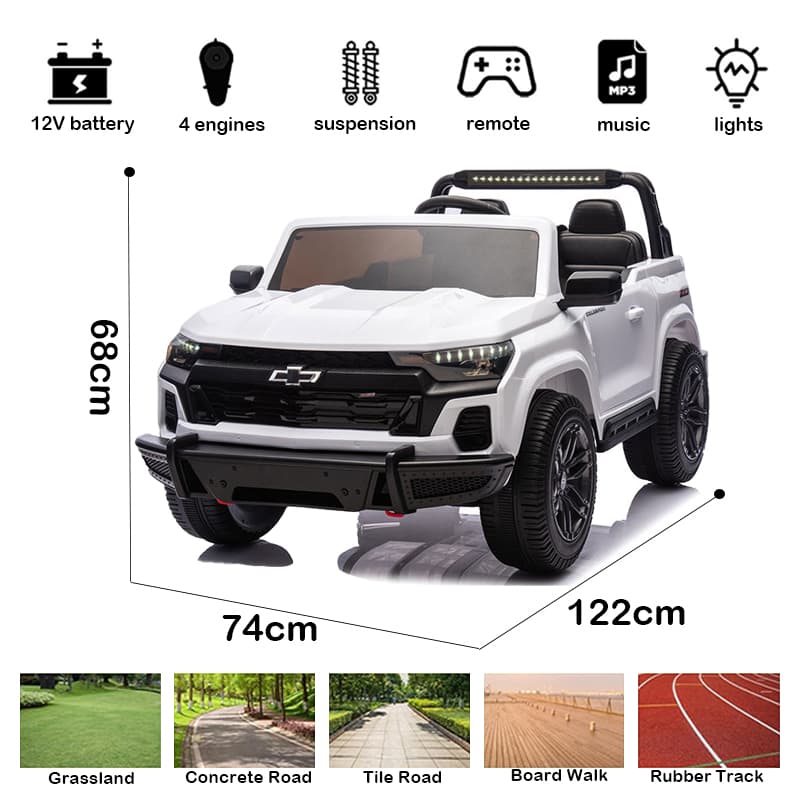 12V Licensed Chevrolet Colorado 2023ZR2 Double seat Ride-On Car