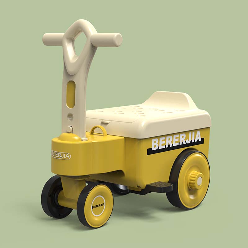 Glidende bil med stort opbevaringskurvhåndtag